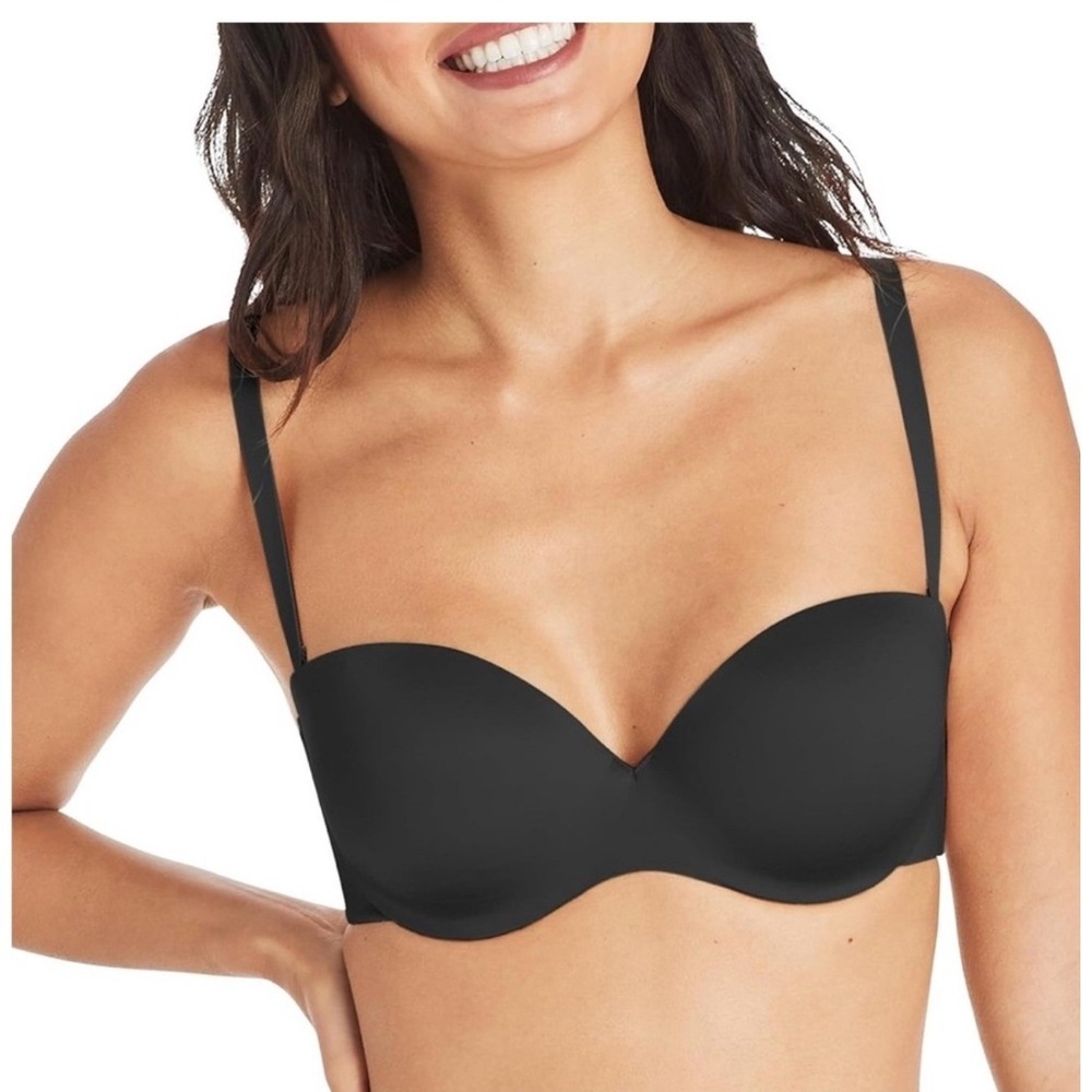 Maidenform Custom Lift Strapless Bra Womens 34B Black NWT Convertible SE6990